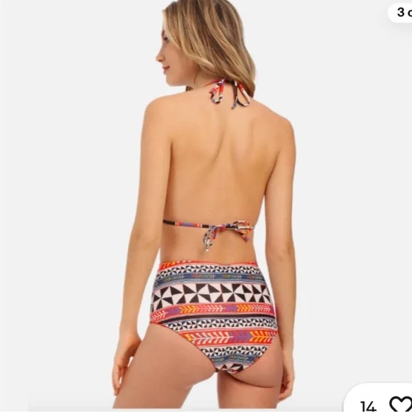 Mara Hoffman “Pinwheel” Cutout Swimsuit, Size M